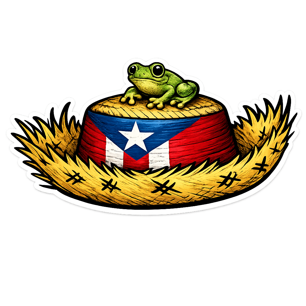 Pava Boricua (sticker laminado)