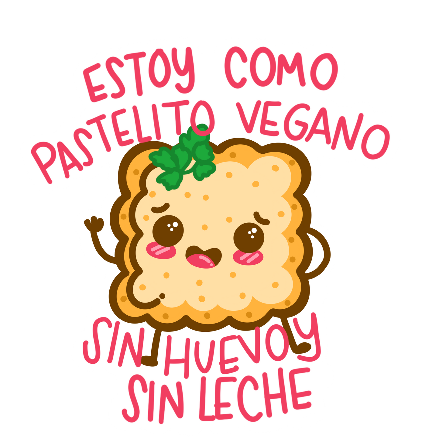 Pastelito Vegano (Sticker Laminado)
