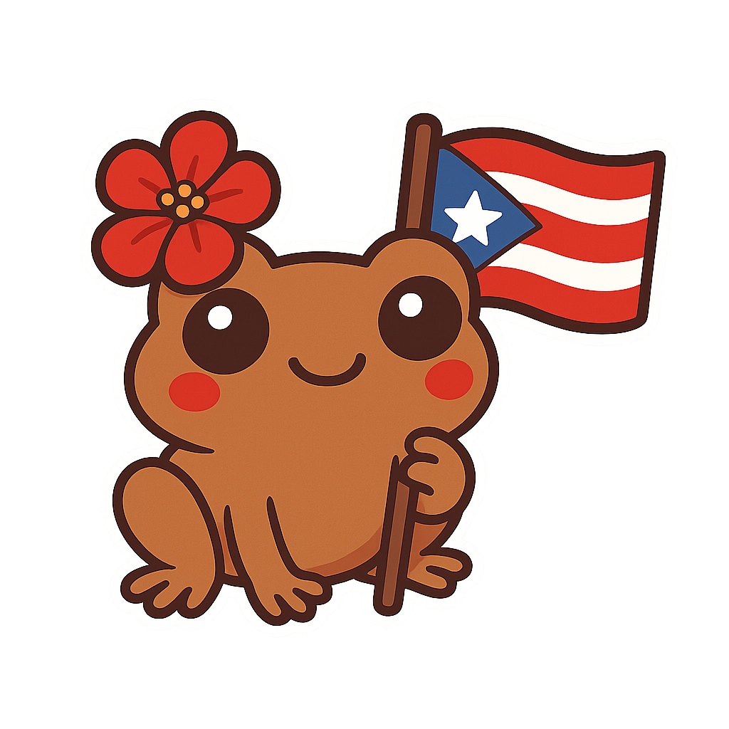 Coqui Boricua (Sticker Laminado)