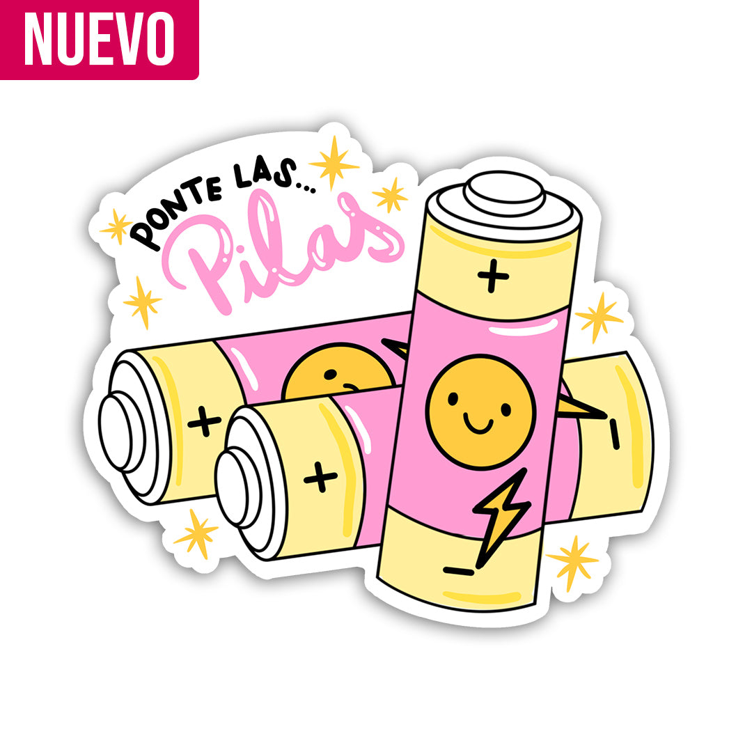 Ponte las pilas (Sticker Laminado)
