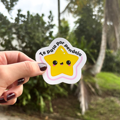 Te pasa por pendeja (Sticker Laminado)