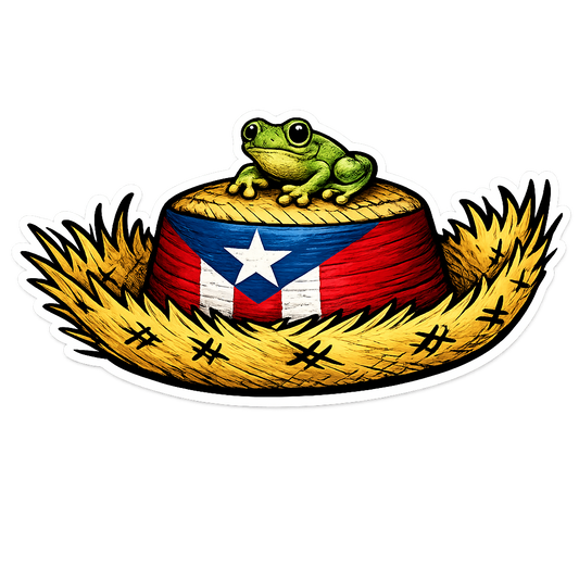 Pava Boricua (sticker laminado)