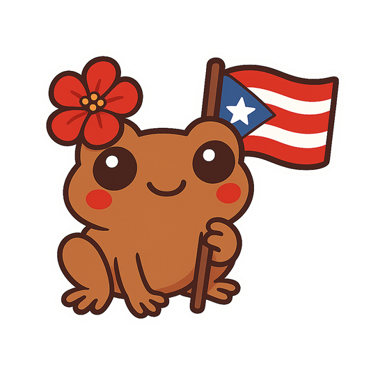 Coqui Boricua (Sticker Laminado)