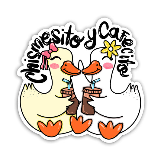 Chismesito y cafecito (Sticker Laminado)