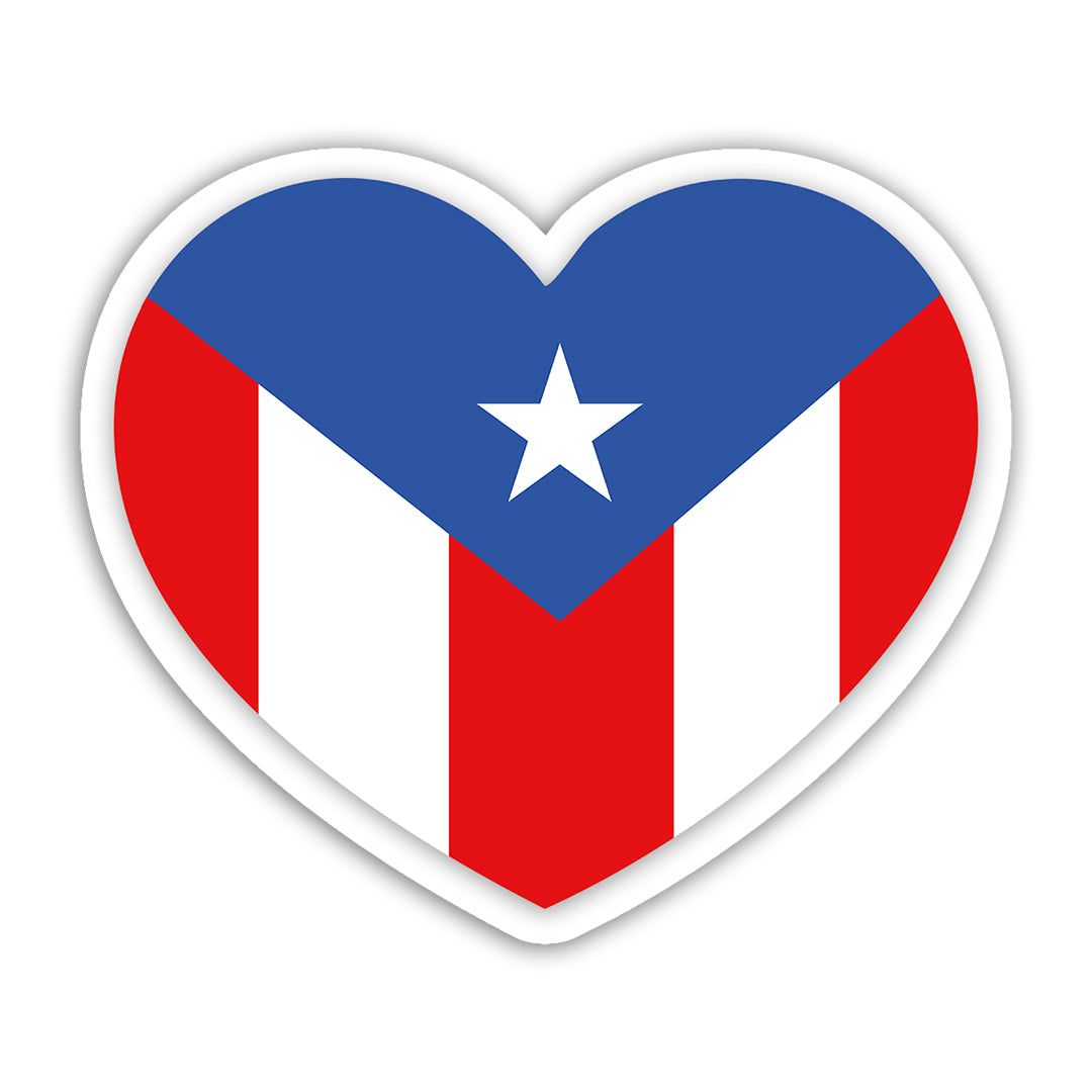 Corazón Boricua (Sticker Laminado)