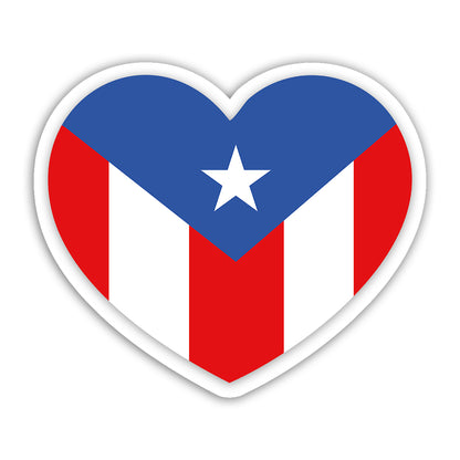 Corazón Boricua (Sticker Laminado)