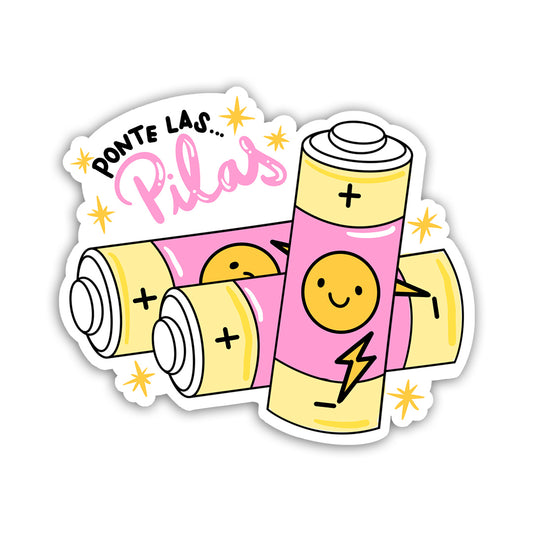 Ponte las pilas (Sticker Laminado)