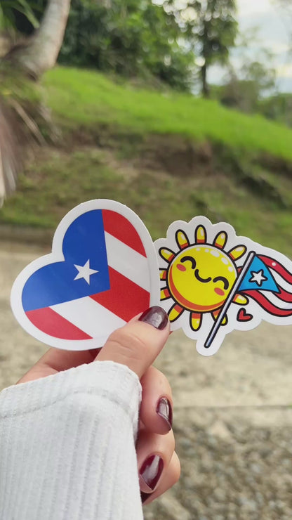 Corazón Boricua (Sticker Laminado)