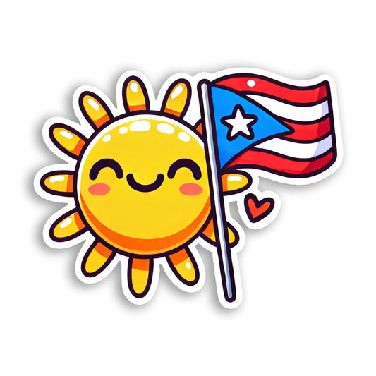 Sol de Puerto Rico (Sticker Laminado)