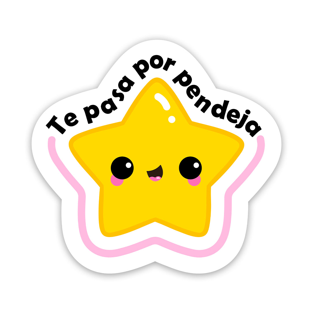 Te pasa por pendeja (Sticker Laminado)